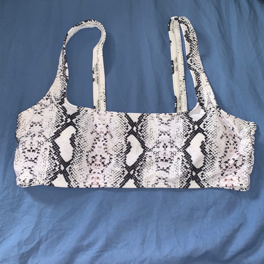 Snake Print Swim Top
